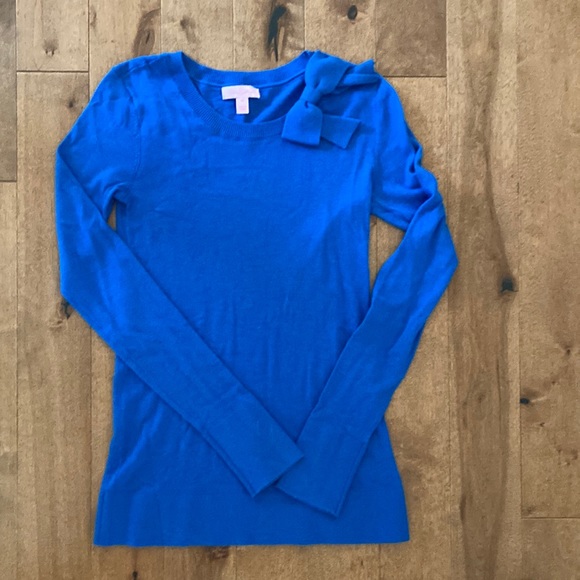 Lilly Pulitzer Truro Blue Bow Crewneck Sweater; Size XS - Picture 2 of 6